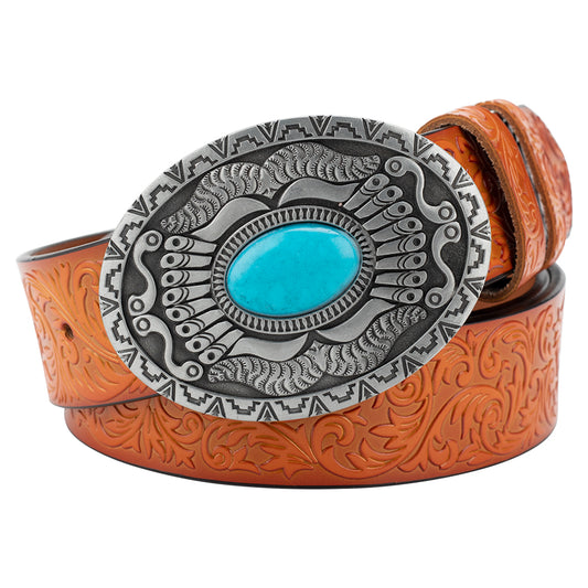 Cinturón Decorativo Grabado Estilo Retro Europeo para Mujer