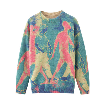 Blusa de Cuello Redondo con Estampado Jacquard - Manga Larga - Image 4
