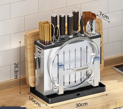 Soporte de Pared para Cuchillos en Acero Inoxidable - Organizador de Cocina - Image 8