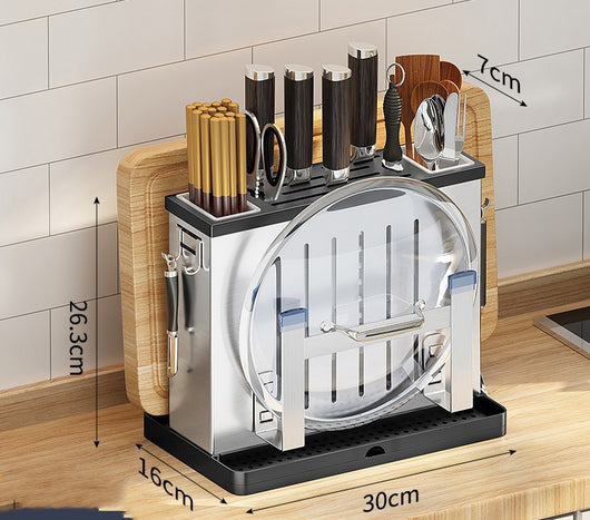 Soporte de Pared para Cuchillos en Acero Inoxidable - Organizador de Cocina - Image 8