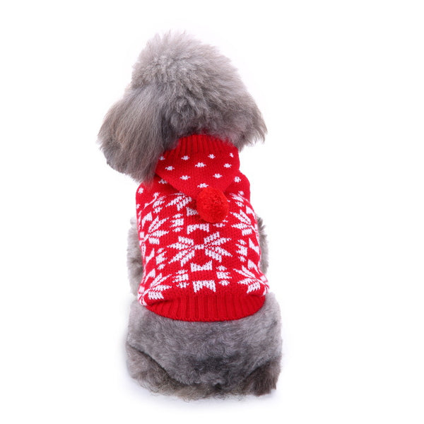 Suéter Navideño de Cuello Alto con Diseño de Huesos
