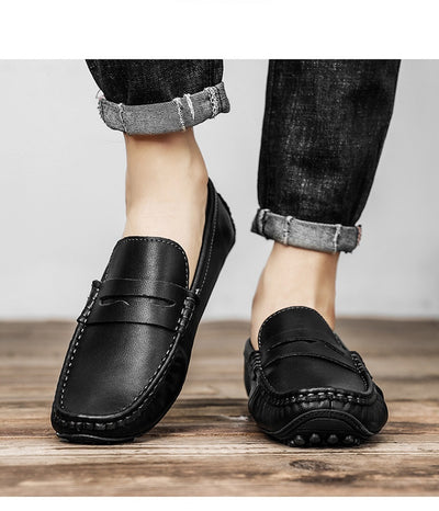 Zapatos Mocasín Beanie de Cuero Británico para Hombre - Image 16