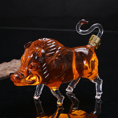 Botella de Vino Forma Cerdo del Zodiaco - Image 6
