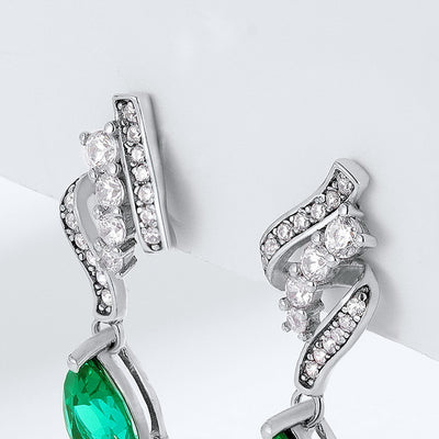Aretes de Plata S925 con Esmeralda para Mujer - Image 10
