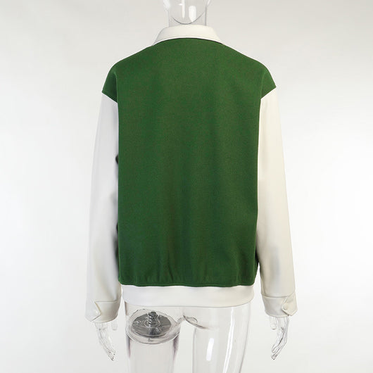 Chaqueta con Cierre de Contraste y Bordado en Solapa - Image 16