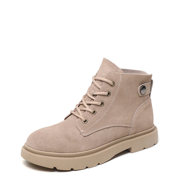 Zapatos de Cuero Estilo Británico con Suela Gruesa y Aumento de Altura