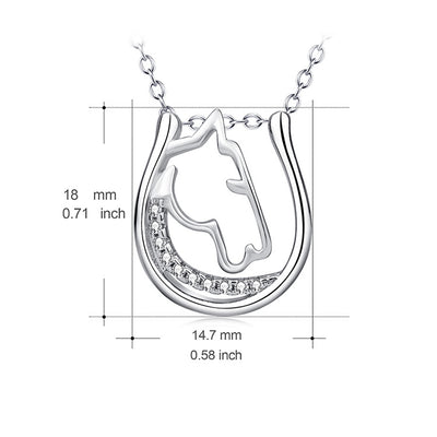 Collar Cabeza de Caballo con Colgante de Micro Circones - Image 4