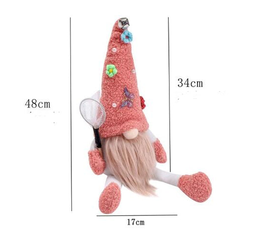 Muñeca Navideña Rudolph sin Rostro - Diseño Floral Mariposa - Image 7