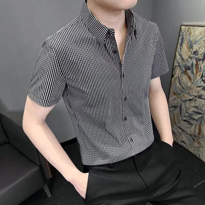 Camisa Cuadros Minimalista para Hombre - Estilo Moderno - Image 4