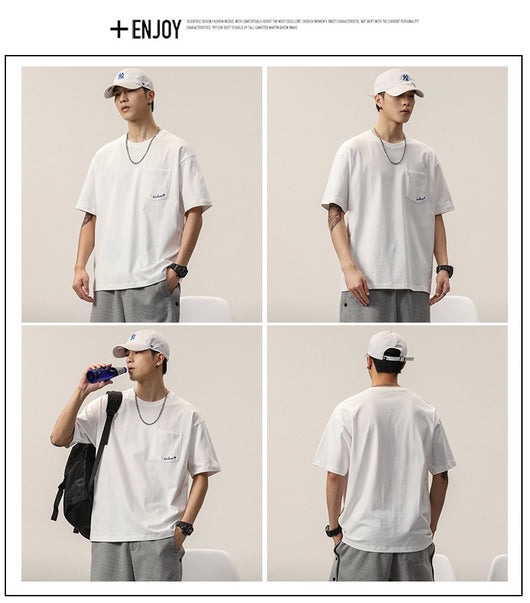 Playera Básica Bordada Cuello Redondo Manga Corta para Hombre - Image 15