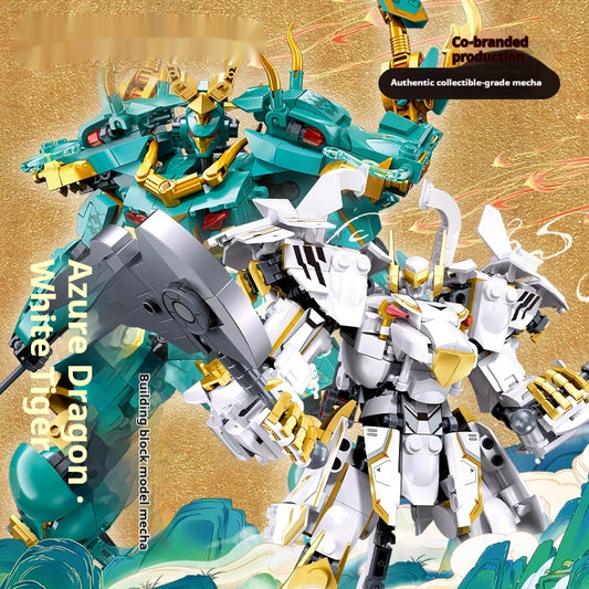 Rey Guerrero Mecánico Qinglong y Baihu - Modelo Coleccionable de Ensamblaje