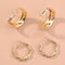 European and American foreign trade hot-selling combination Set earrings C-shaped fashion simple temperament earrings Geometric wild earrings
