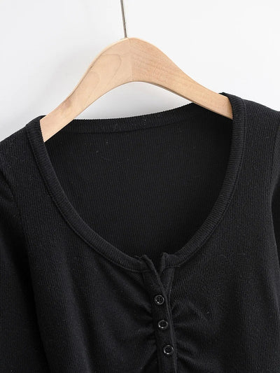 Sudadera Corta Cuello Redondo Manga Larga para Mujer - Estilo Otoño - Image 18