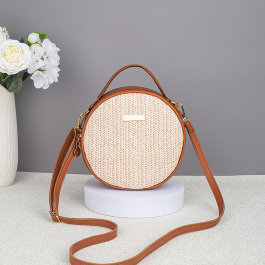 Bolsa de Paja Tejida Redonda para Mujer – Diseño Minimalista y Elegante - Image 9