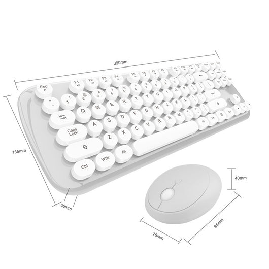 Set Teclado y Ratón Inalámbrico Retro para Niñas - Image 5