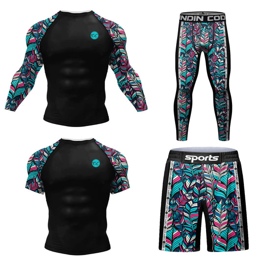 Conjunto Deportivo Hombre 4 Piezas con Impresión Digital, Secado Rápido y Stretch - Image 5