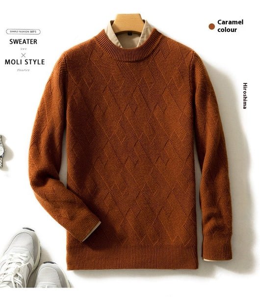 Suéter de Cuello Redondo en Cashmere Premium para Hombre - Image 16
