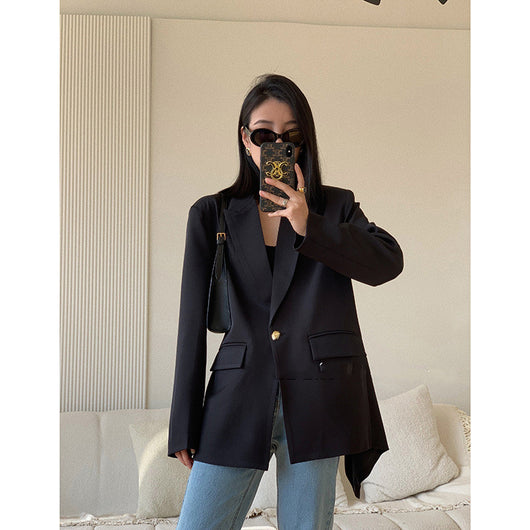 Traje Elegante para Mujer con Espalda Hueca y Encaje Estilo Coreano