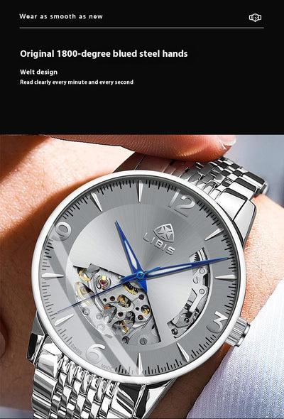Reloj Automático de Acero Inoxidable Resistente al Agua con Esfera Luminosa - Image 6