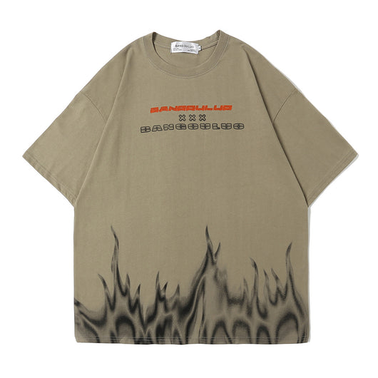 Camiseta Estampado Llamas para Hombre - Image 3