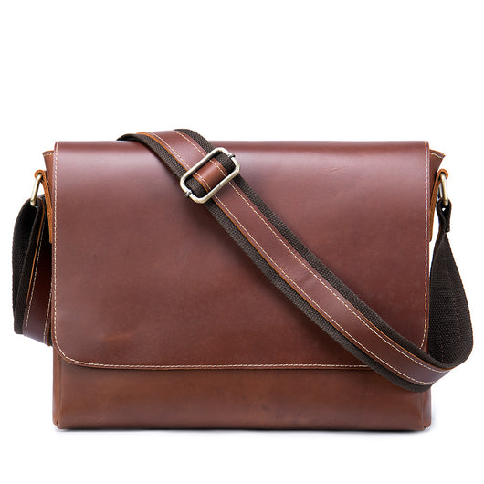 Bolsa Bandolera de Cuero Genuino para Hombre - Estilo Casual Messenger - Image 18