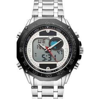 Reloj Deportivo Acero Inoxidable Doble Pantalla Luminosa Resistente al Agua - Image 6