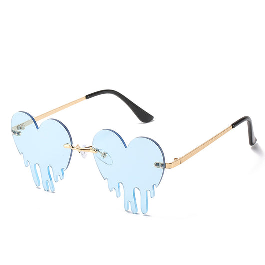 Gafas de Sol Rimless Lágrimas de Amor - Estilo Personalidad Mujer - Image 9