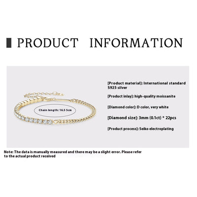 Pulsera de Plata S925 con Moissanita de Alto Grado para Mujer - Image 12