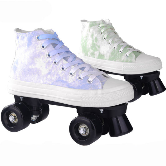 Patines de Lona Camuflaje con Ruedas Dobles para Adultos