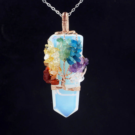Colgante Árbol de la Vida con Cristal en Forma de Espada - Image 10