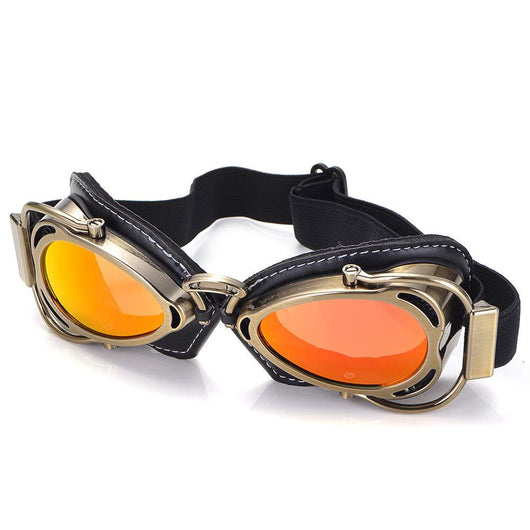 Gafas Protectoras Retro para Motocicleta - Estilo Piloto Harley con Protección Reflectante - Image 7