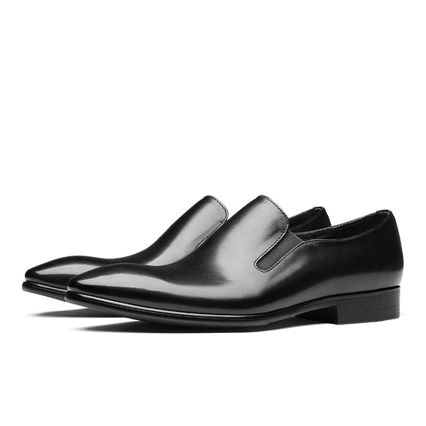 Zapatos de Cuero Formal para Hombre con Punta Afilada y Pedal