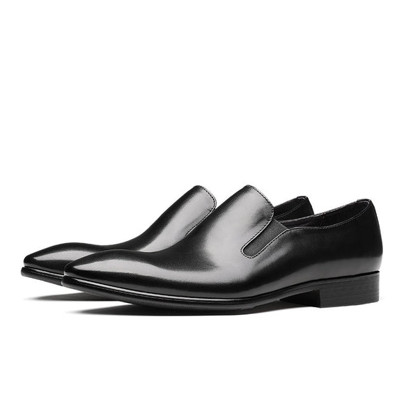 Zapatos de Cuero Formal para Hombre con Punta Afilada y Pedal