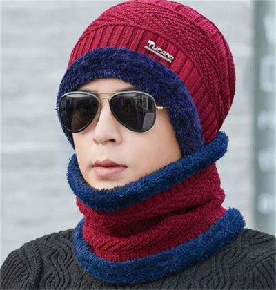 Gorro de Lana Grueso Tejido con Forro Polar para Hombre - Image 35