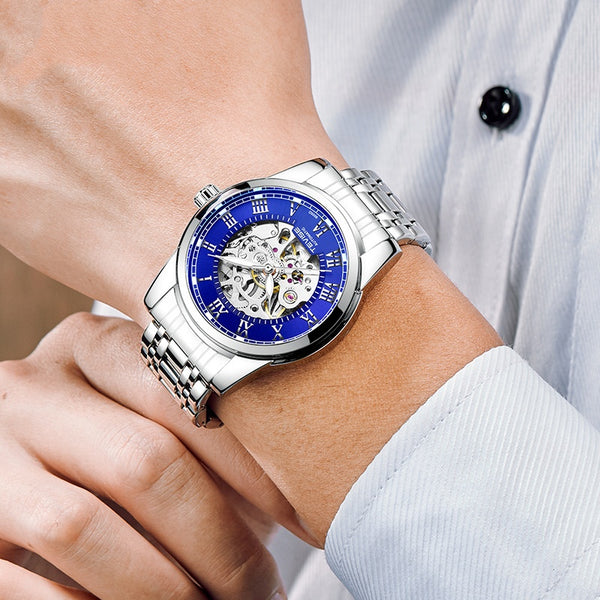 Reloj Mecánico Automático Minimalista Impermeable Luminoso para Hombre