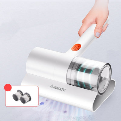 Green Airmate handheld mite removal instrument with transparent dust cup and six replacement filters. - Image 12