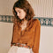Blusa de Seda Francesa Elegante para Verano - Colores Lisos