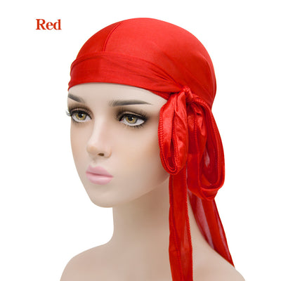 Turbante Pirata de Seda Sintética con Cola Larga - Image 34