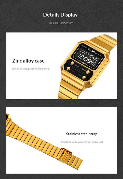 Reloj Digital Retro Multifuncional Resistente al Agua - Image 15
