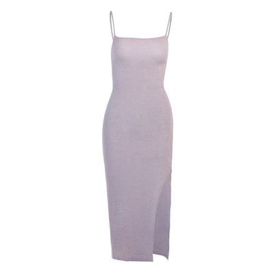 Vestido Suéter Largo Backless con Tirantes Ajustables - Image 4