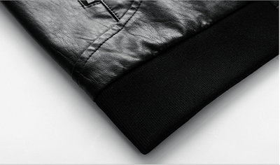 Chaqueta de Cuero PU Lavado para Hombre - Primavera y Otoño - Image 18