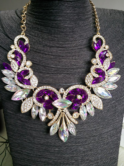 Collar Flor de Aleación de Diamante para Mujeres - Image 10