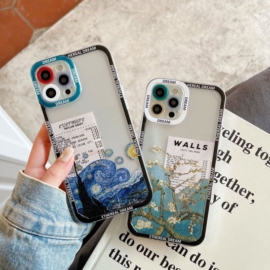 Funda iPhone 13 Pro Max Pintura Artística Retro