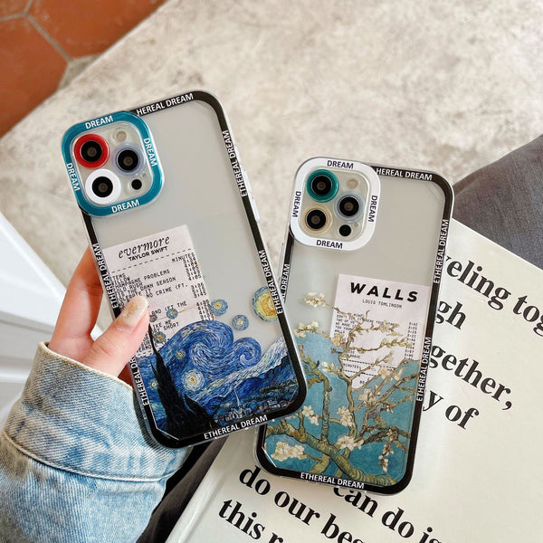 Funda iPhone 13 Pro Max Pintura Artística Retro