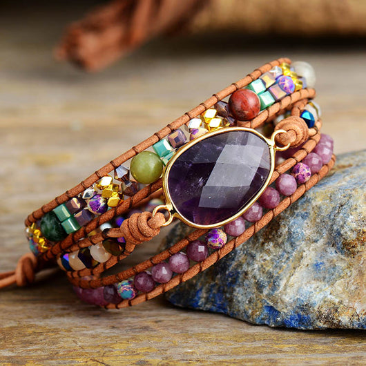 Pulsera de Amatista para Energía Positiva y Amistad