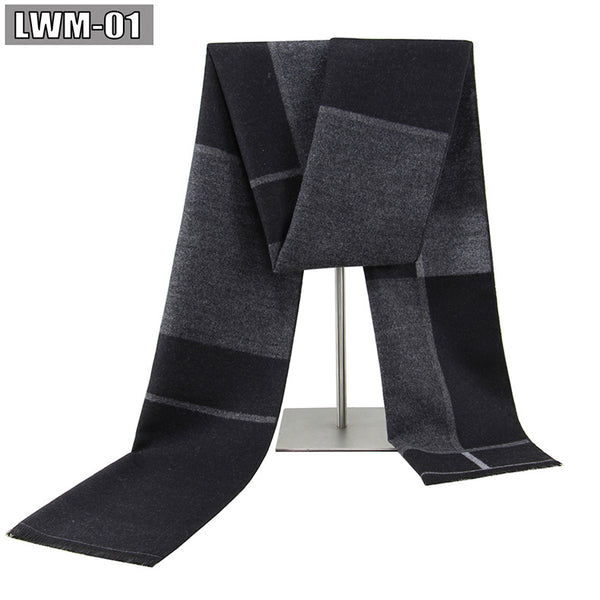 Bufanda de Cachemira Cuadros Hombre Estilo Europeo para Otoño e Invierno - Image 5