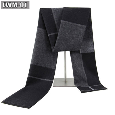Bufanda de Cachemira Cuadros Hombre Estilo Europeo para Otoño e Invierno - Image 5