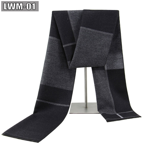 Bufanda de Cachemira Cuadros Hombre Estilo Europeo para Otoño e Invierno - Image 5