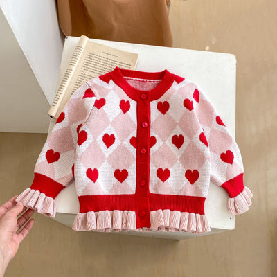Abrigo Tejido de Manga Larga con Detalles de Corazón para Bebé Niña - Colección Otoño - Image 29