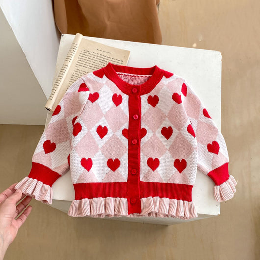 Abrigo Tejido de Manga Larga con Detalles de Corazón para Bebé Niña - Colección Otoño - Image 29